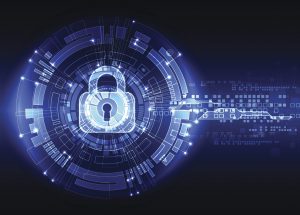 Protection background. Technology security, encode and decrypt, techno scheme, vector illustration